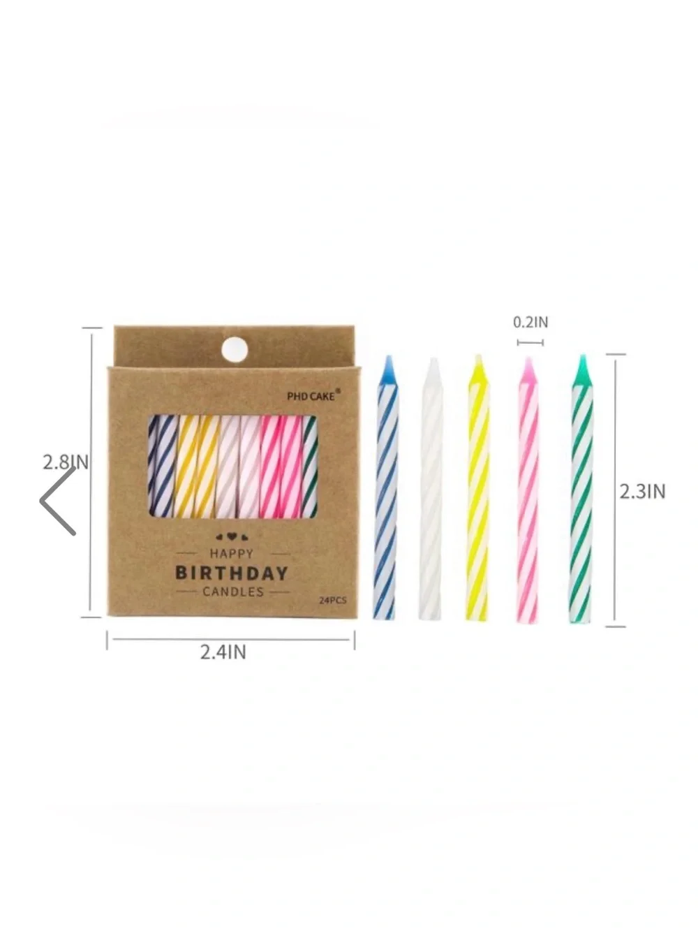 PHD CAKE Happy Birthday Spiral Candles - Multicolor